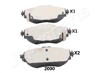 Тормозные колодки JAPANPARTS PA-2000AF