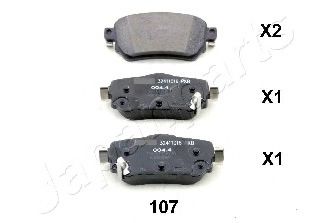 Тормозные колодки JAPANPARTS PP-107AF
