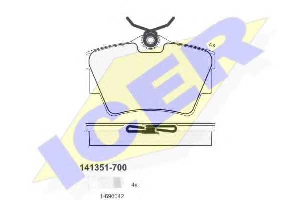 Тормозные колодки ICER 141351