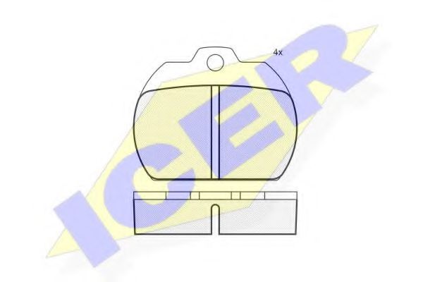 Гальмівні колодки ICER 180161