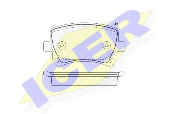 Тормозные колодки ICER 181600