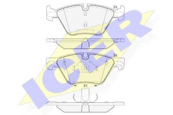 Тормозные колодки ICER 182002