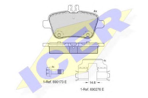Тормозные колодки ICER 182039