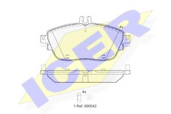 Тормозные колодки ICER 182061