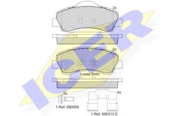 Тормозные колодки ICER 182131