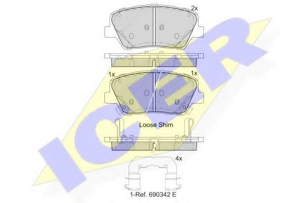 Тормозные колодки ICER 182147