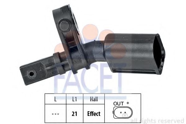 Датчик вращения колеса FACET 21.0010