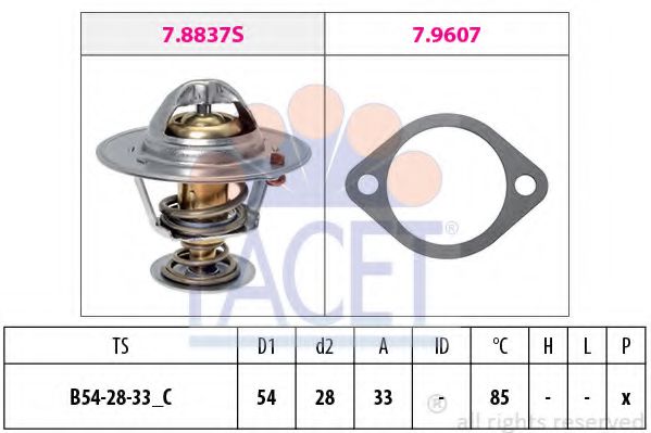Термостат FACET 7.8838