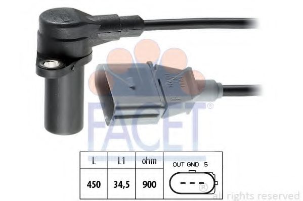 Датчик импульсов, маховик FACET 9.0383