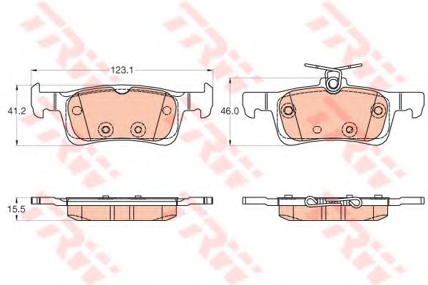 Тормозные колодки TRW GDB2037