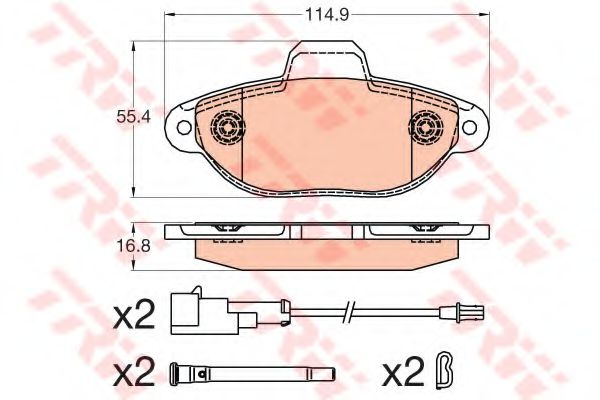 Тормозные колодки TRW GDB2041