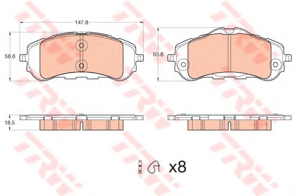 Гальмівні колодки TRW GDB2044