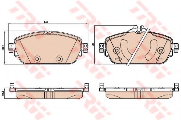 Гальмівні колодки TRW GDB2070