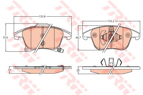 Тормозные колодки TRW GDB2092