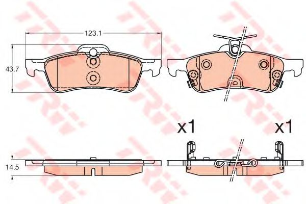 Тормозные колодки TRW GDB3588