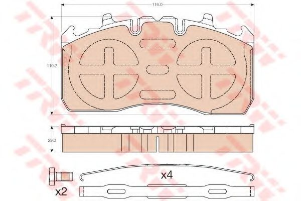 Гальмівні колодки TRW GDB5112