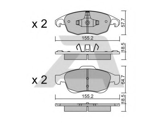 Тормозные колодки AISIN BPCI-1002