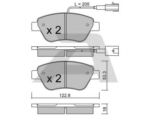 Тормозные колодки AISIN BPFI-1019