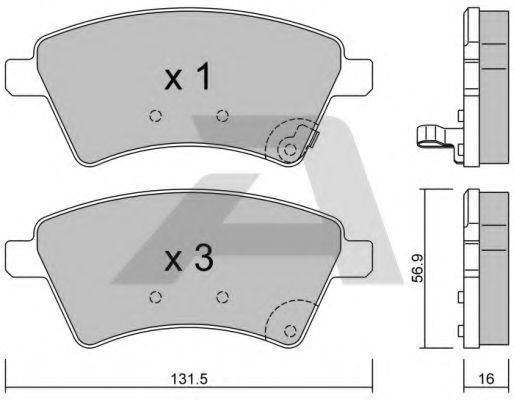 Гальмівні колодки AISIN BPFI-1020
