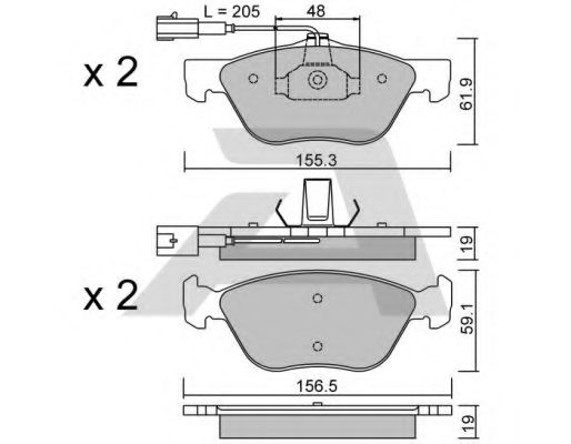Тормозные колодки AISIN BPFI-1030