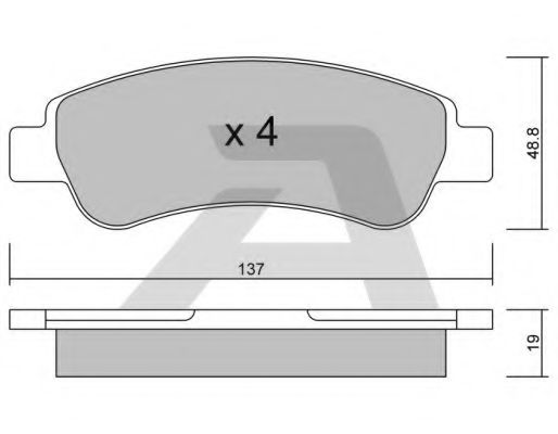 Тормозные колодки AISIN BPFI-2001