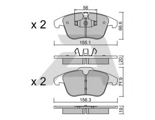 Тормозные колодки AISIN BPFO-1003