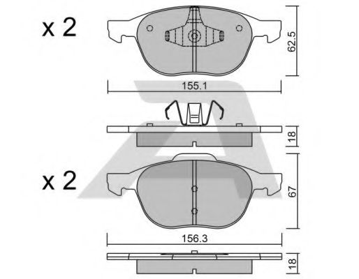 Тормозные колодки AISIN BPFO-1004