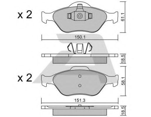 Тормозные колодки AISIN BPFO-1008