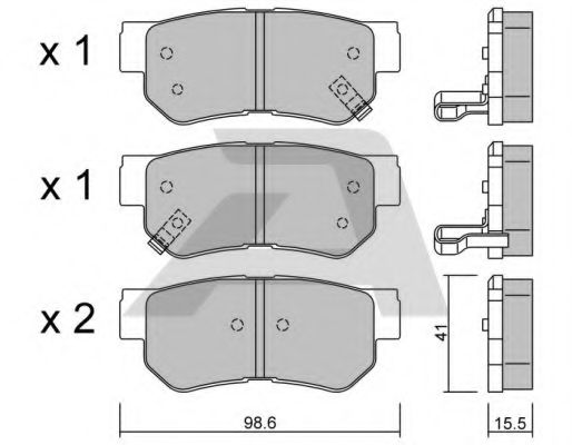 Тормозные колодки AISIN BPHY-2001