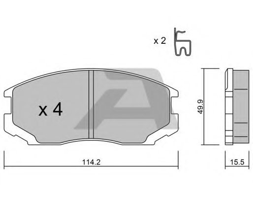 Тормозные колодки AISIN BPMI-1904