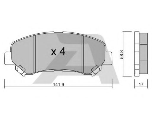Тормозные колодки AISIN BPNI-1004