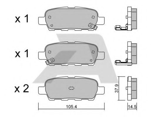 Тормозные колодки AISIN BPNI-2001