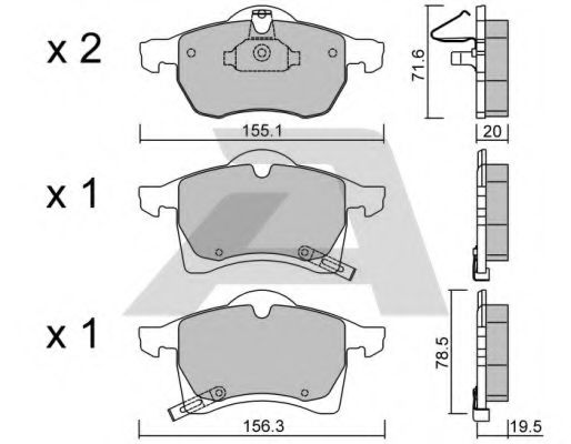 Тормозные колодки AISIN BPOP-1013