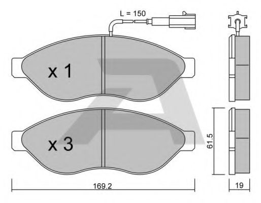 Тормозные колодки AISIN BPPE-1002