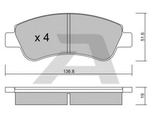 Тормозные колодки AISIN BPPE-1005