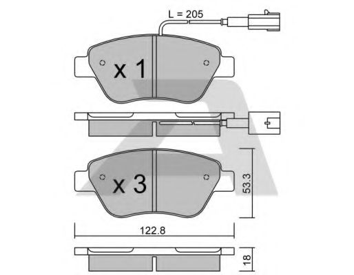 Тормозные колодки AISIN BPPE-1007