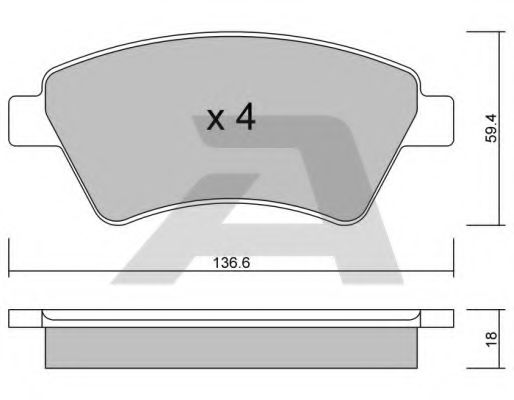 Тормозные колодки AISIN BPRE-1002