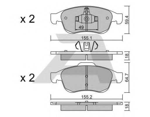 Гальмівні колодки AISIN BPRE-1006