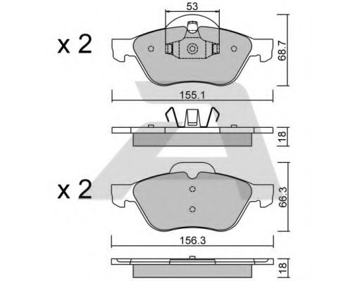 Гальмівні колодки AISIN BPRE-1010