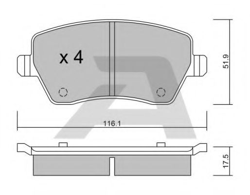 Тормозные колодки AISIN BPRE-1901