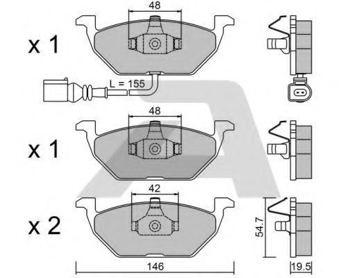 Тормозные колодки AISIN BPVW-1009
