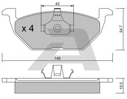 Тормозные колодки AISIN BPVW-1012