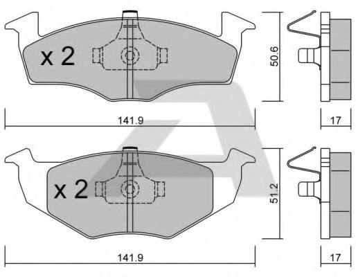 Тормозные колодки AISIN BPVW-1018
