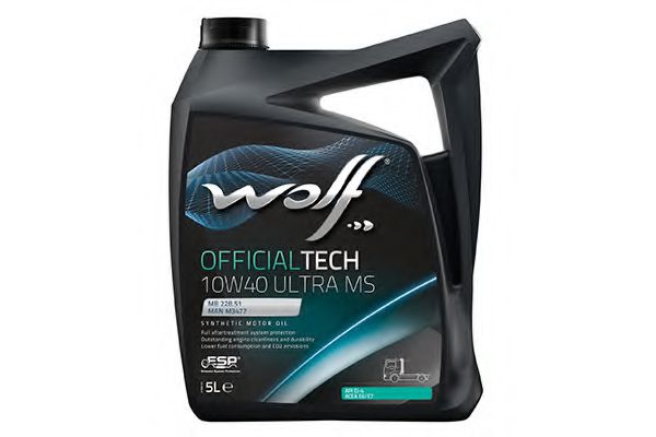 Моторное масло; Моторное масло WOLF 8307317 WOLF OFFICIALTECH 10W40 ULTRA MS