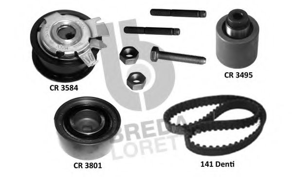Комплект ременя ГРМ BREDA LORETT KCD0732