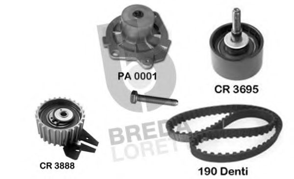 Помпа + комплект ГРМ BREDA LORETT KPA0006A
