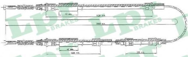 Трос ручника LPR C0280B