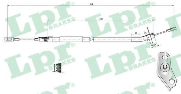 Трос ручника LPR C0446B
