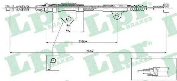Трос ручника LPR C0504B