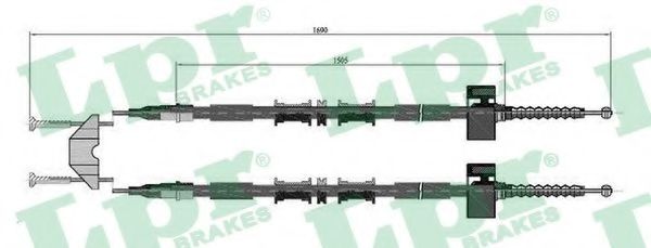 Трос ручника LPR C0594B